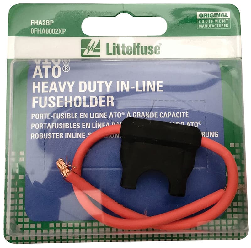 ATO Inline Fuse Holder, 12AWG Wire, 30A Max