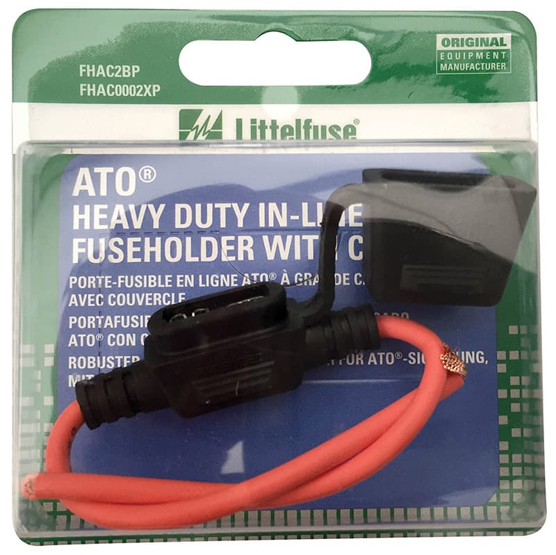 Sealed ATO Inline Fuse Holder, 12AWG Wire, 30A Max